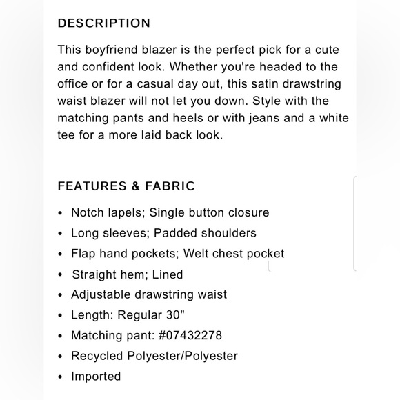 Express Stylist Cinch Waist Boyfriend Blazer - PURPLE - Medium - Picture 15 of 15